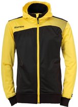 Kempa Emotion Hood Jacket Zwart-Mais Geel Maat 140