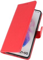 Wicked Narwal | bookstyle / book case/ wallet case Wallet Cases Hoesje voor Samsung Samsung Galaxy S21 Plus Rood