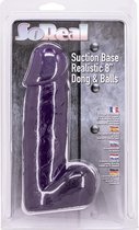 So Real Dong with Balls - 20cm - Purple - Realistic Dildos