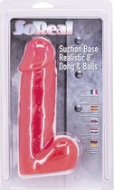 So Real Dong with Balls - 20cm - Red - Realistic Dildos
