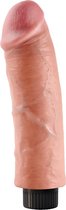 8" Vibrating Cock - Flesh - Realistic Dildos - Strap On Vibrators - Super Soft Dildos
