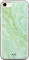 iPhone SE 2020 hoesje - Marmer Limegroen - Soft Case Telefoonhoesje - Marmer - Groen