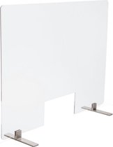 PlexiDirect Baliescherm | 750x750x6mm | Tafelvoet XIRO Satin Square