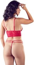 Sexy Kanten BH Set - Rood - S/M - Rood - Sexy Lingerie & Kleding - Lingerie Dames -  Dames Lingerie - BH-Sets