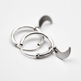 OZZ Silver & Gold - Moon Hoop Earrings - Maan hoepel oorbellen