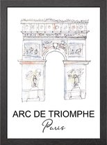 ARC DE TRIOMPHE PARIJS A2 POSTER IN LIJST - JOYIN