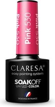 Claresa UV/LED Gellak Roze #530 - 5ml. - Roze - Glanzend - Gel nagellak