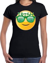 Irish emoticon / St. Patricks day t-shirt / kostuum zwart dames M