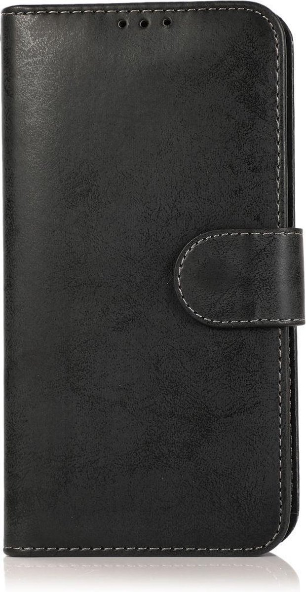 Mobigear Telefoonhoesje geschikt voor Apple iPhone 12 Mini Hoesje | Mobigear Wallet Uitneembare 2in1 Bookcase Portemonnee | Pasjeshouder voor 3 Pasjes | Telefoonhoesje voor Pinpas / OV Kaart / Rijbewijs - Zwart