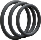 Drie dunne penisringen - Grijs - Toys voor heren - Penisring - Grijs - Discreet verpakt en bezorgd