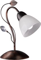 LED Tafellamp - Tafelverlichting - Torna Trada - E14 Fitting - Rond - Antiek Roestkleur - Aluminium