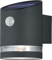 LED Tuinverlichting - Buitenlamp - Torna Salty - Wand - 3W - Warm Wit 3000K - Rond - Mat Zwart - RVS