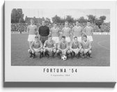 Walljar - Elftal Fortuna 54 '64 - Zwart wit poster met lijst