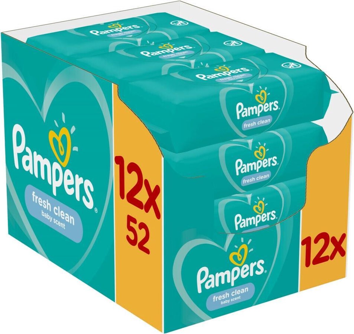 Pampers Fresh Clean Billendoekjes - 624 stuks - Pampers