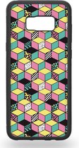 80s marshmallow grid Telefoonhoesje - Samsung Galaxy S8+