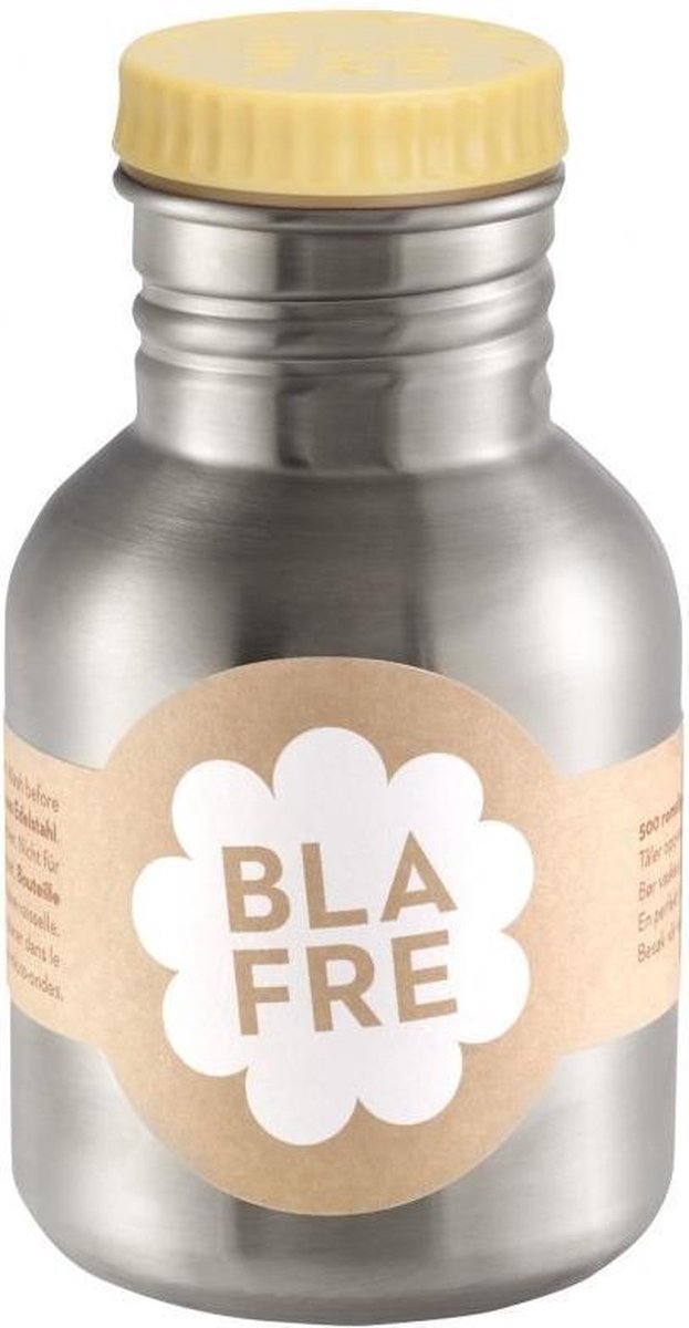 Blafre - Stalen drinkfles 300 ml Lichtgeel