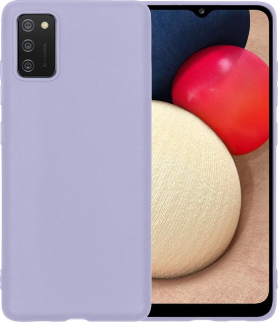 Samsung A02s Hoesje Back Cover Siliconen Case Hoes - Lila