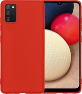 Samsung A02s Hoesje Back Cover Siliconen Case Hoes - Rood