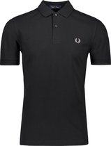 Fred Perry Polo Zwart Getailleerd - Maat L - Mannen - Lente/Zomer Collectie - Katoen