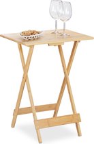 Relaxdays Bamboe klaptafel - balkontafeltje - bijzettafel - opklaptafel - houten tafeltje