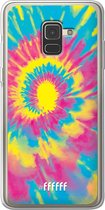 Samsung Galaxy A8 (2018) Hoesje Transparant TPU Case - Psychedelic Tie Dye #ffffff