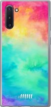 Samsung Galaxy Note 10 Hoesje Transparant TPU Case - Rainbow Tie Dye #ffffff
