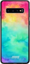 Samsung Galaxy S10 Hoesje TPU Case - Rainbow Tie Dye #ffffff