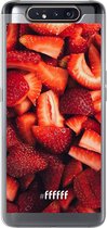 Samsung Galaxy A80 Hoesje Transparant TPU Case - Strawberry Fields #ffffff