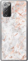 Samsung Galaxy Note 20 Hoesje Transparant TPU Case - Peachy Marble #ffffff
