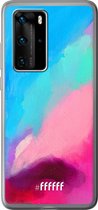 Huawei P40 Pro Hoesje Transparant TPU Case - Abstract Hues #ffffff