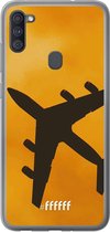 Samsung Galaxy A11 Hoesje Transparant TPU Case - Aeroplane #ffffff