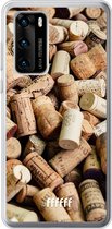 Huawei P40 Hoesje Transparant TPU Case - Corks #ffffff