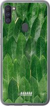 Samsung Galaxy A11 Hoesje Transparant TPU Case - Green Scales #ffffff