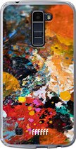 6F hoesje - geschikt voor LG K10 (2016) -  Transparant TPU Case - Colourful Palette #ffffff