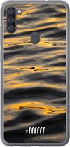 Samsung Galaxy A11 Hoesje Transparant TPU Case - Water Waves #ffffff