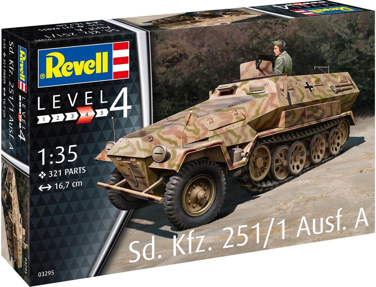 Maquette Revell Sd.Kfz.247 Ausf.B 1:35 - Véhicule Blindé Allemand | Kit Détaillé Avec Décalcomanies