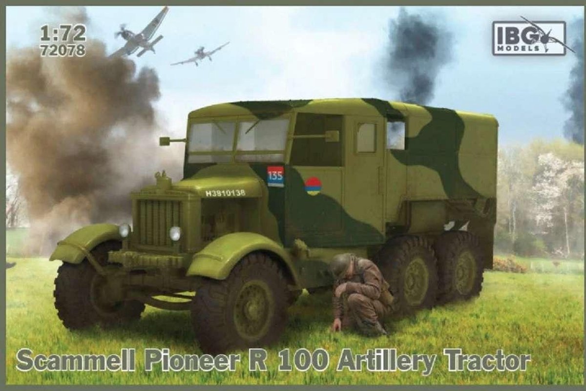 IBG Models Modelbouwpakket Landbouwvoertuigen - 72078 Scammell Pioneer R 100 Artillery Tractor Plastic - 1:72 - Modelbouw