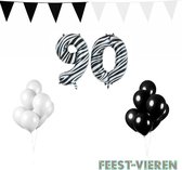 90 jaar Verjaardag Versiering Pakket Zebra