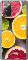Samsung Galaxy Note 20 Hoesje Transparant TPU Case - Citrus Fruit #ffffff