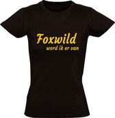 Daarvan word ik Foxwild T-shirt | Peter Gillis | fox wild | massa is kassa |daar word ik foxwild van | Zwart / Goud