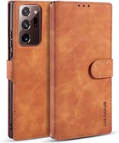 CaseMe - Samsung Galaxy Note 20 Ultra Hoesje - Met Magnetische Sluiting - Ming Serie - Leren Book Case - Licht Bruin