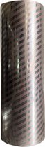 Zilver Inpakpapier Roze Strepen C4150- Breedte 30 cm - 100m lang