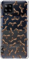 Casetastic Samsung Galaxy A42 (2020) 5G Hoesje - Softcover Hoesje met Design - Teckel Twister Print