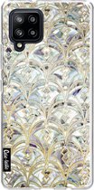 Casetastic Samsung Galaxy A42 (2020) 5G Hoesje - Softcover Hoesje met Design - Mint Art Deco Marbling Print