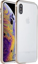 SULADA schokbestendige TPU + aluminium framekoffer voor iPhone XS / X (goud)