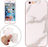 Voor iPhone 6 & 6s Beige marmeren patroon Soft TPU beschermhoes