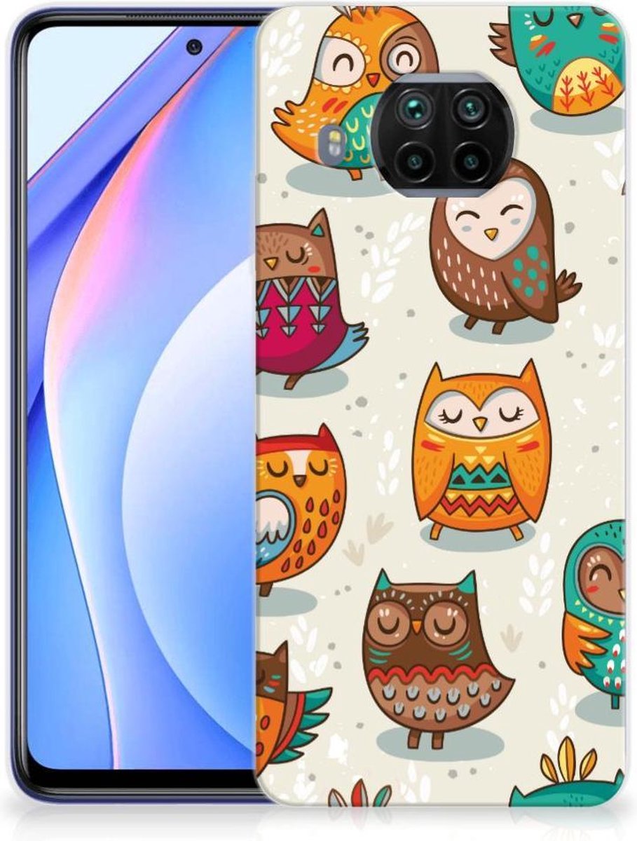 Xiaomi Mi 10T Lite TPU Hoesje Vrolijke Uilen