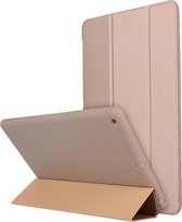 Voor iPad 10,2 inch TPU horizontale flip lederen tas, met drievoudige houder (goud)
