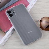 Voor iPhone 11 Carbon Fiber Texture PP beschermhoes (transparant)