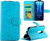 Voor Vivo V17 Pro Crazy Horse Texture Leather Horizontale Flip Beschermhoes met houder & kaartsleuven & portemonnee & fotolijst (babyblauw)